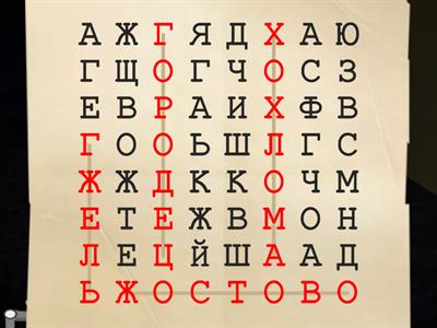 Найдите слова, обозначающие виды русской народной росписи