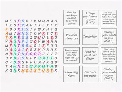 Yeast Bread Word Search
