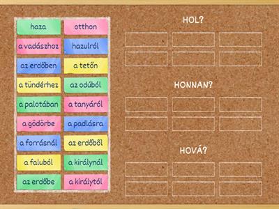 Hol? Honnan? Hová? (suffixes locatifs)