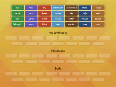 Stative / non-stative verbs