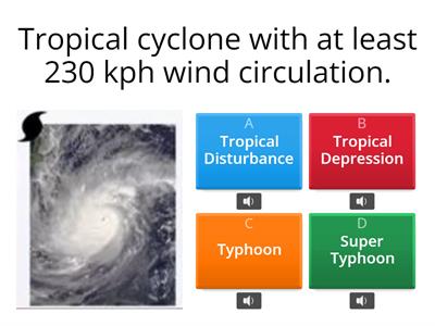 Classifications of Tropical Cyclones