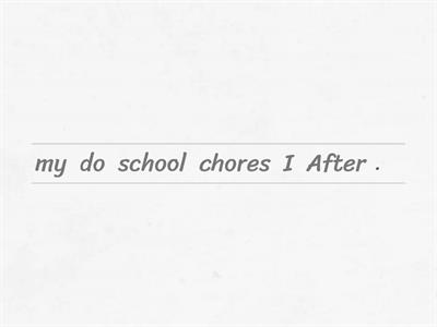 What do we do after school? Sentences|Učiteljica.rs