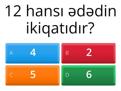 1-ci sinif Riyaziyyat ümumiləşdirici dərs