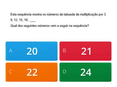 Jogo - Tabuada da multiplicação por 3