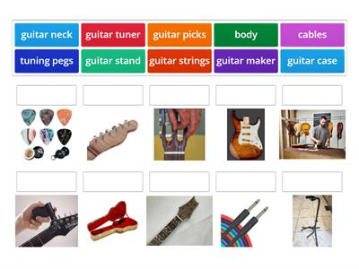 GUITAR - vocabulary with pictures