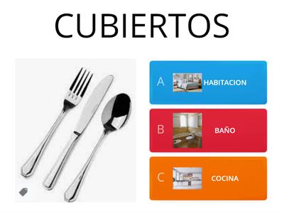 CLASIFICACION DE OBJETOS DE CASA