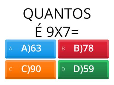 ACERTE AS MULTIPLICAÇÕES: