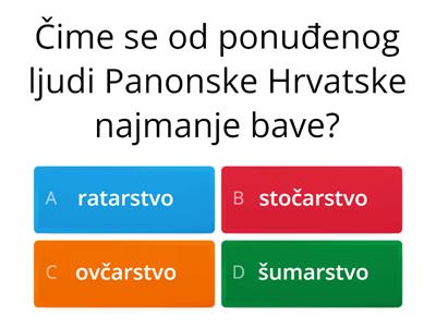 Djelatnosti i zanimanja ljudi u Panonskoj Hrvatskoj
