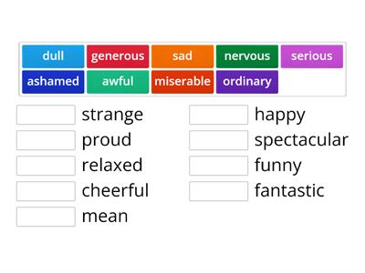 Complete PET unit 5 Opposite adjectives 