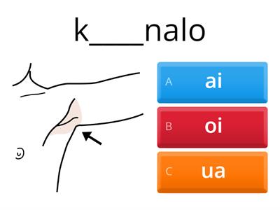 Diftongit- löydä puuttuvat kirjaimet, osa1