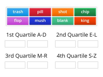 Dictionary Quartile match up