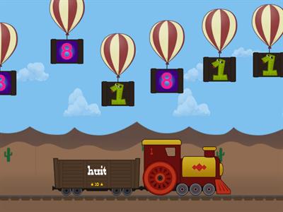 French numbers 1-20 (Balloon Pop)