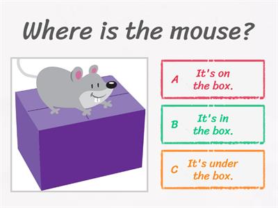 Prepositions of place - Quiz