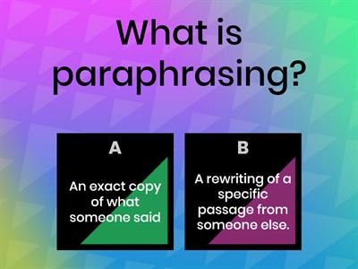 Paraphrasing (Inter)