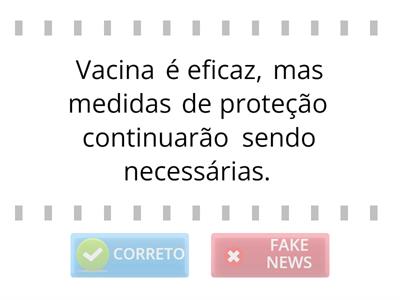 Esta CORRETO ou é FAKE NEWS?