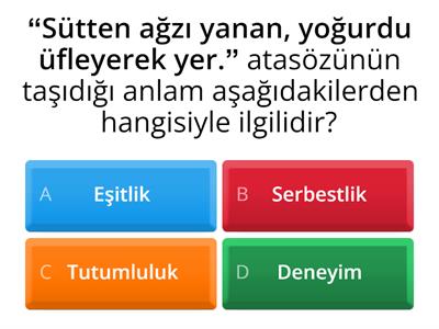 ATASÖZLERİ VE DEYİMLER