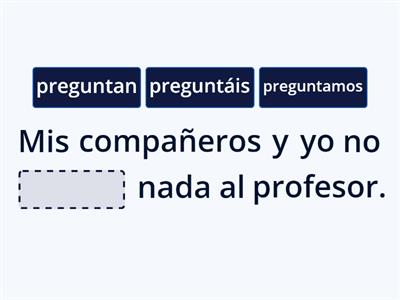 PRESENTE INDICATIVO PREGUNTAR - present simple - Indikativ Präsens