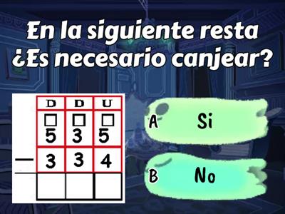 Restar números de 3 dígitos con canje