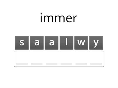 Scrambled words - Adverbs of frequency