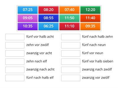 Uhrzeit - Deutsch A1