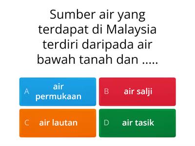 SUMBER AIR DI MALAYSIA
