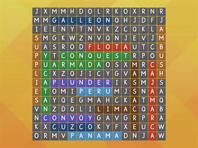 The Conquest of the Incas word search