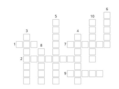 Year 6 Semester 1 School words crossword