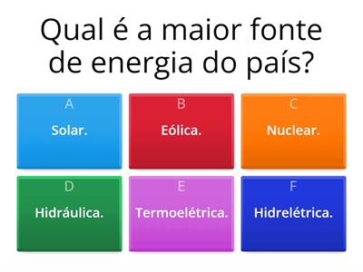 Quiz sobre energia!