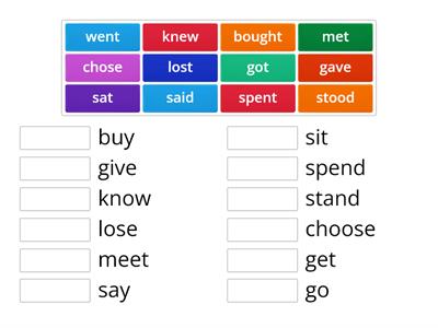 Irregular verbs 2 - Past simple