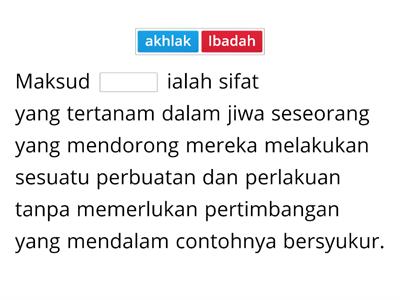 Pel 4 Unit 1 : Konsep Akhlak menurut Hukum Syarak