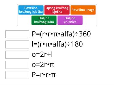 Formule za računanje-kružnica i krug