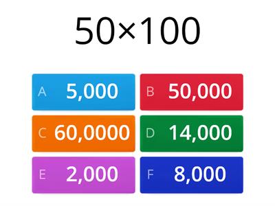 Multiply by 10,100,1000