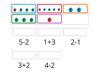 Adunare și scădere cu numerele 1, 2, 3, 4, 5 