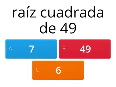 Calcular raíces cuadradas