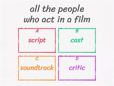 6A - Cinema vocabulary