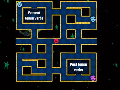 Maze chase - Present tense and past tense verbs