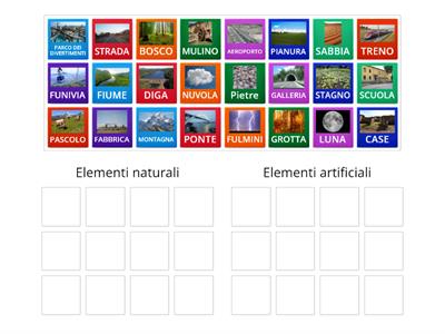 ELEMENTI NATURALI O ARTIFICIALI? 