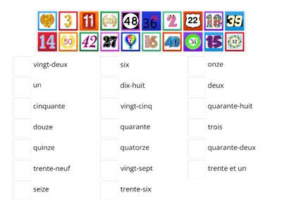 Les chiffres et les nombres de 1 à 50