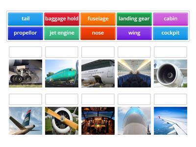 Aviation vocabulary - parts of a plane 1