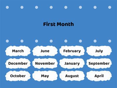 Months of the Year - Ordinal Numbers