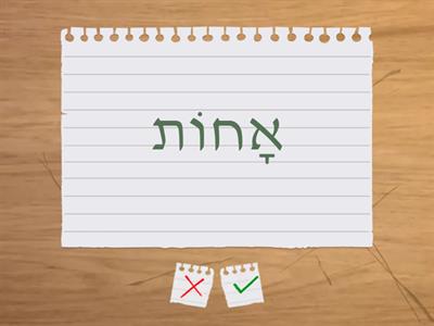 Wordwall #1- חברים בעברית 1