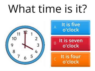 What is the time? 1 o'clock