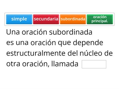 Completa con las opciones correctas.