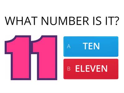 NUMBERS FROM 11 TO 20