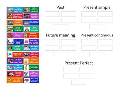 Past, present and future tense sorting