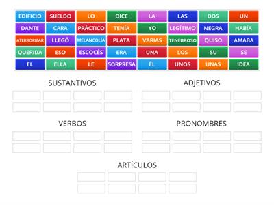 SUSTANTIVOS, ADJETIVOS Y VERBOS 