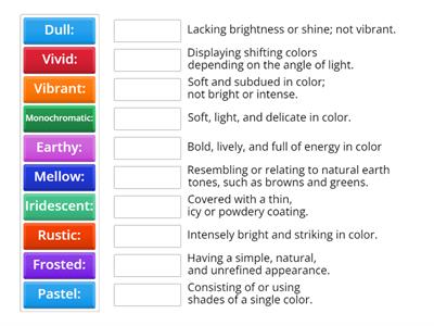 Appearance/Color Adjectives