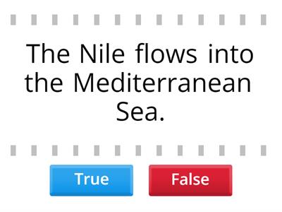  River Nile - True or False