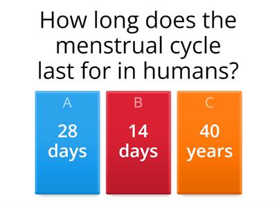 Menstrual cycle quiz