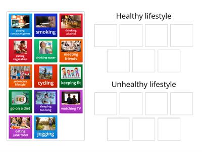 Healthy lifestyle VS Unhealthy lifestyle